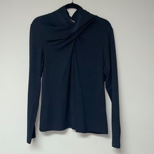 E.L.I Peru Black Twist Front Long Sleeve Shirt